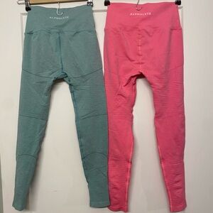 Alphalete Bundle- Teal and Pink Leggings